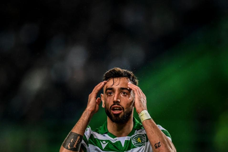 Bruno Fernandes playing for Sporting Lisbon